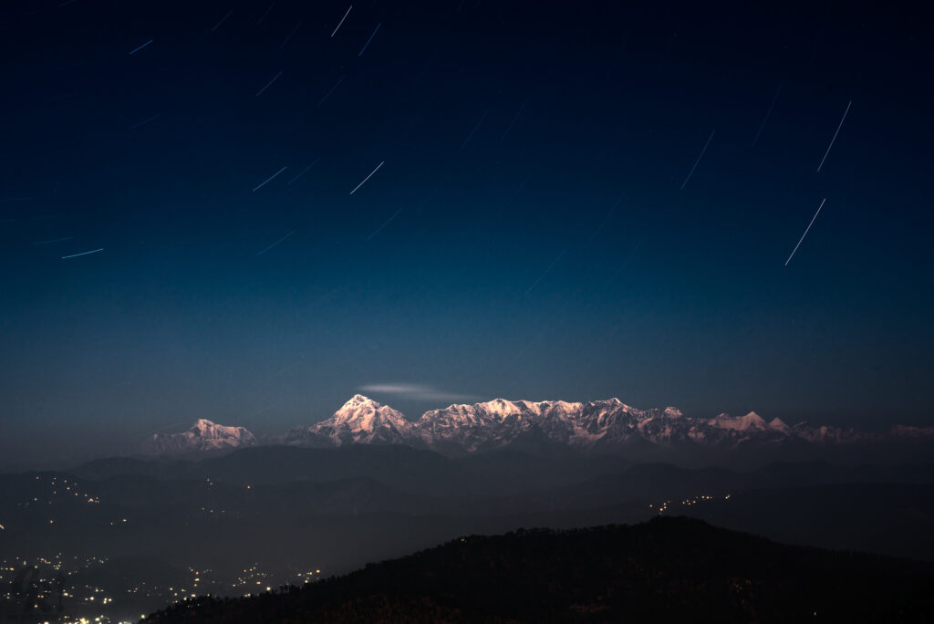 Star trail Himalayas