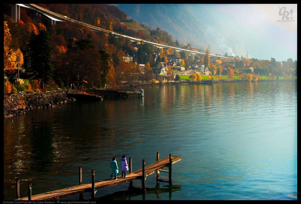 Autumn Countryside by Lake Geneva