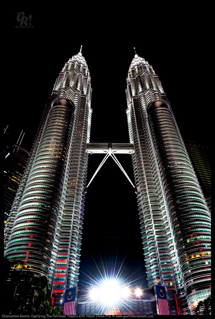 Illuminated Giants: Capturing the Petronas Towers with Nikon 24mm PCE