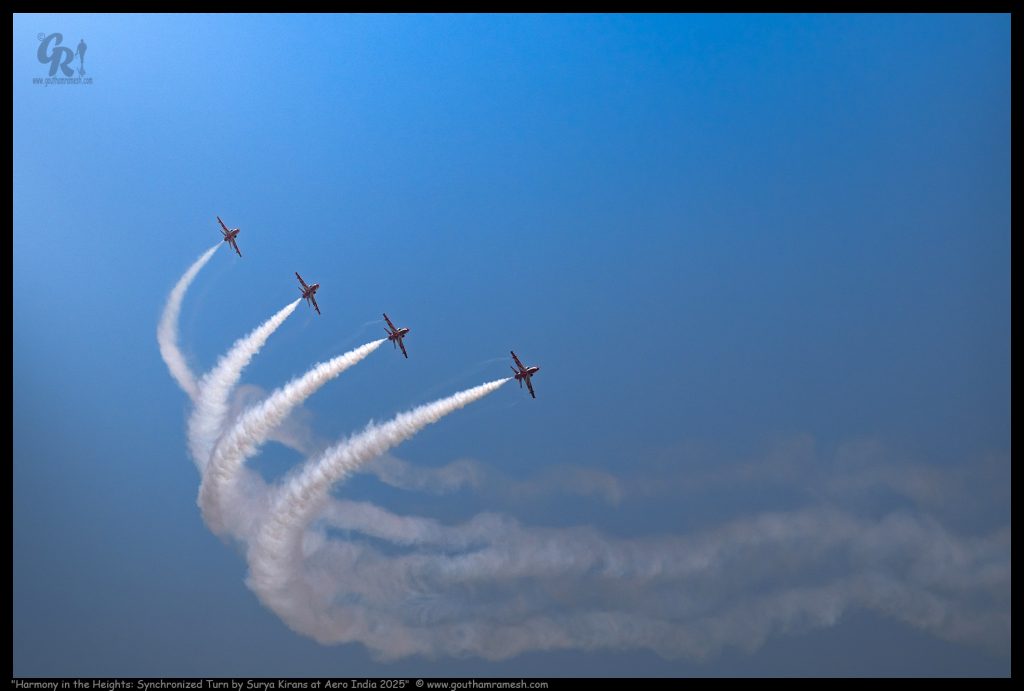 Harmony in the Heights: Synchronized Turn by Surya Kirans at Aero India 2025